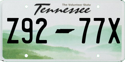TN license plate Z9277X