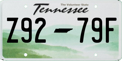 TN license plate Z9279F