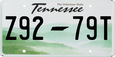 TN license plate Z9279T