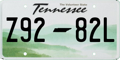 TN license plate Z9282L
