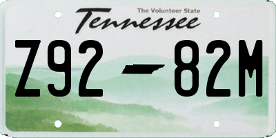 TN license plate Z9282M