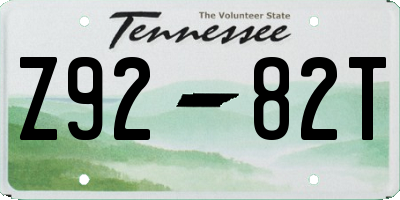 TN license plate Z9282T
