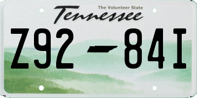 TN license plate Z9284I