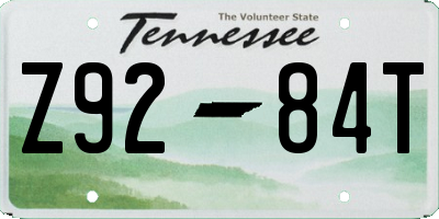 TN license plate Z9284T