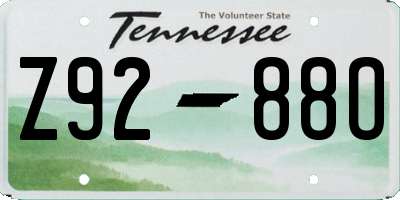 TN license plate Z9288O