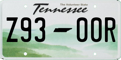 TN license plate Z9300R