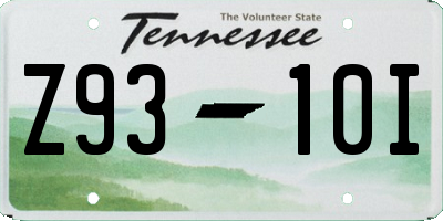 TN license plate Z9310I