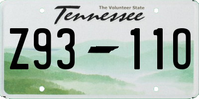 TN license plate Z9311O