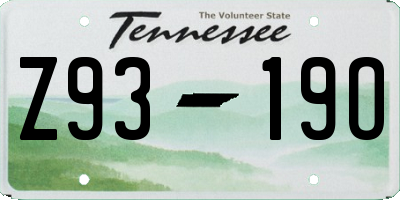 TN license plate Z9319O