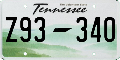 TN license plate Z9334O