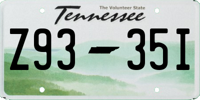 TN license plate Z9335I