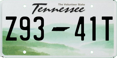 TN license plate Z9341T