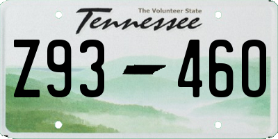 TN license plate Z9346O