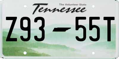 TN license plate Z9355T