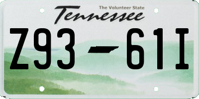 TN license plate Z9361I