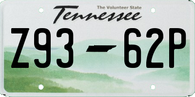 TN license plate Z9362P