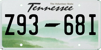 TN license plate Z9368I