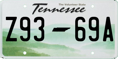 TN license plate Z9369A
