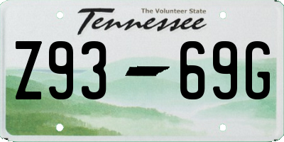 TN license plate Z9369G