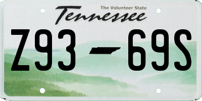 TN license plate Z9369S