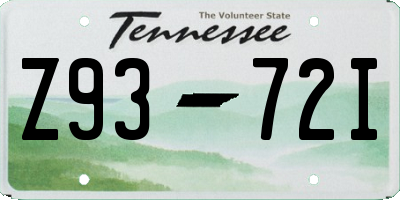 TN license plate Z9372I