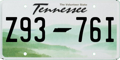 TN license plate Z9376I