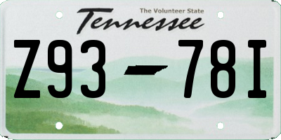 TN license plate Z9378I