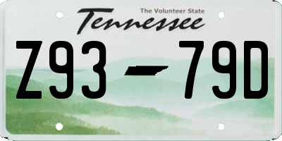TN license plate Z9379D