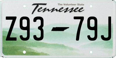 TN license plate Z9379J