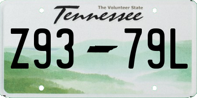 TN license plate Z9379L