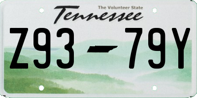 TN license plate Z9379Y