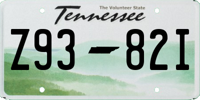 TN license plate Z9382I