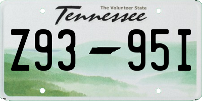 TN license plate Z9395I