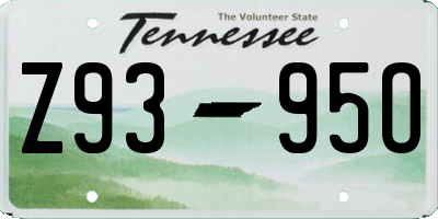TN license plate Z9395O