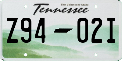 TN license plate Z9402I