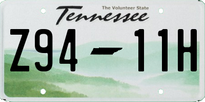 TN license plate Z9411H