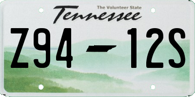 TN license plate Z9412S