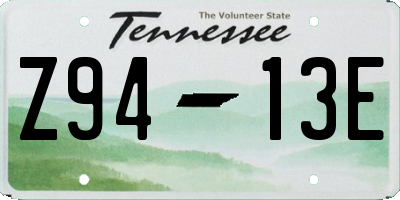 TN license plate Z9413E
