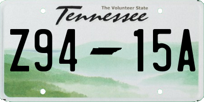 TN license plate Z9415A