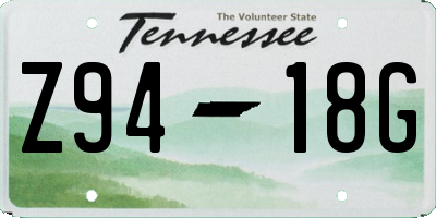 TN license plate Z9418G