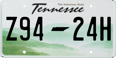 TN license plate Z9424H
