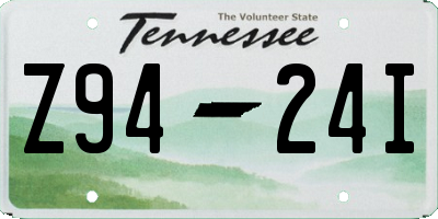 TN license plate Z9424I