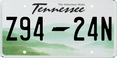 TN license plate Z9424N