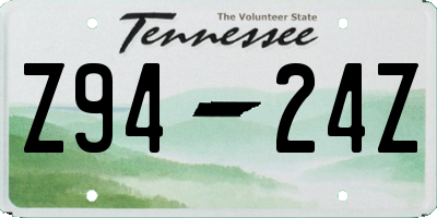 TN license plate Z9424Z