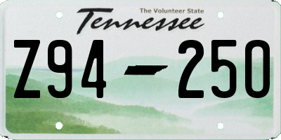 TN license plate Z9425O