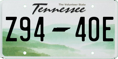 TN license plate Z9440E