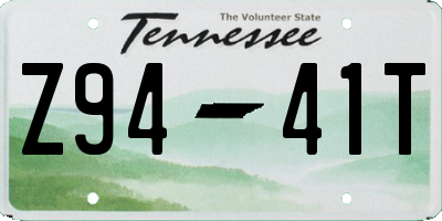 TN license plate Z9441T