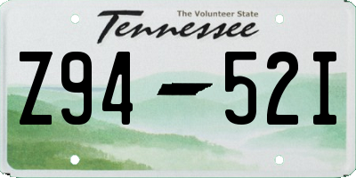 TN license plate Z9452I