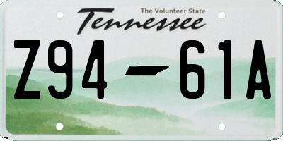 TN license plate Z9461A