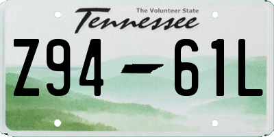 TN license plate Z9461L